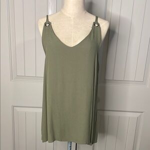 Olive Green Sleeveless Top